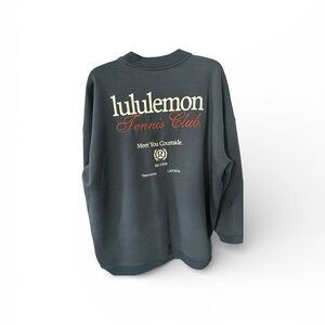 Lululemon Tennis Club XL Heavy Weight Fleece Pullover NWT Navy Canada
